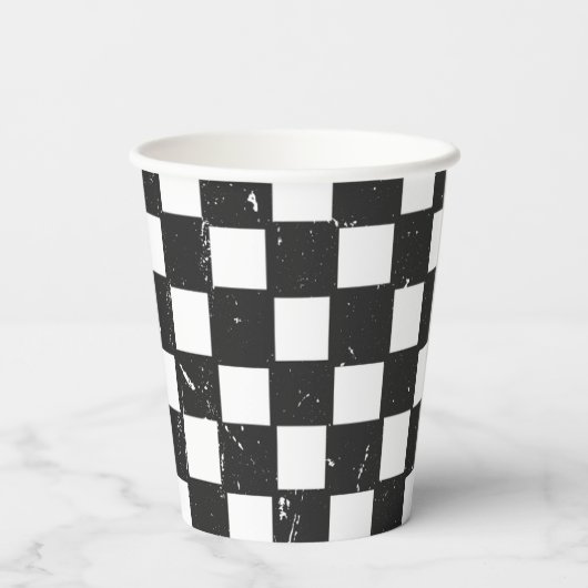 Cool Dude Check Party Cups Papieren Bekers (Achterkant)