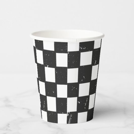 Cool Dude Check Party Cups Papieren Bekers (Rechts)