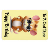 Cool Dude Hamster Flexibele Fotomagneet Magneet (Horizontaal)