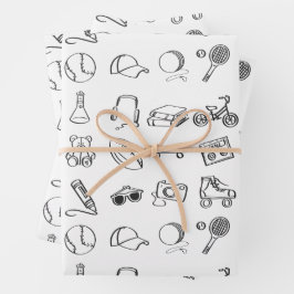 Cool Dude Kinder Kleurboek Gift Wrap Inpakpapier Vel