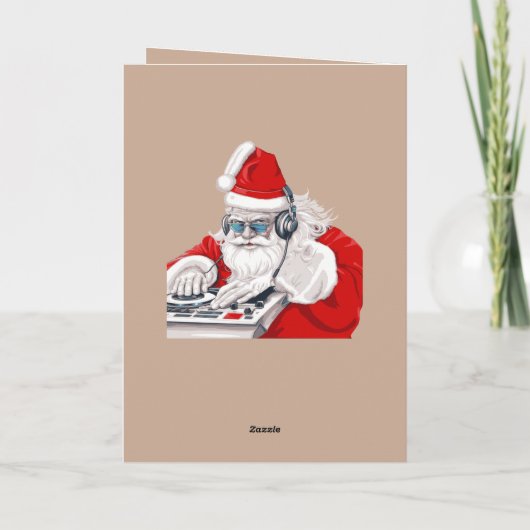 Cool Dude Old Skool Eighties Christmas DJ  Kaart (Achterkant)