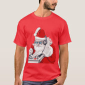 Cool Dude Old Skool Eighties Christmas DJ T-shirt (Voorkant)
