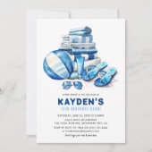 Cool Dude Pool Party Boy Birthday Bash Kaart (Voorkant)