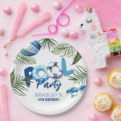 Cool Dude Pool Party Boy Verjaardag Papieren Bordje (Feest)