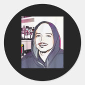 Cool Dude Ronde Sticker (Voorkant)