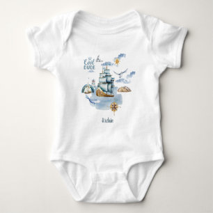 Cool dude schip in de oceaan aanpasbaar romper