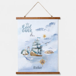 Cool Dude Ship in the Ocean Hangend Wandkleed