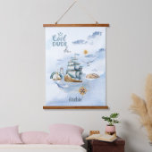 Cool Dude Ship in the Ocean Hangend Wandkleed (Slaapkamer)