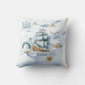 Cool Dude Ship in the Ocean Kussen (Voorkant)