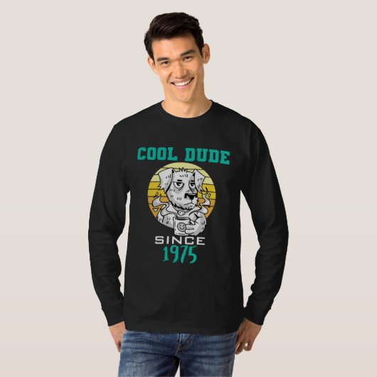 Cool dude since 1975 t-shirt (Voorkant volledig)
