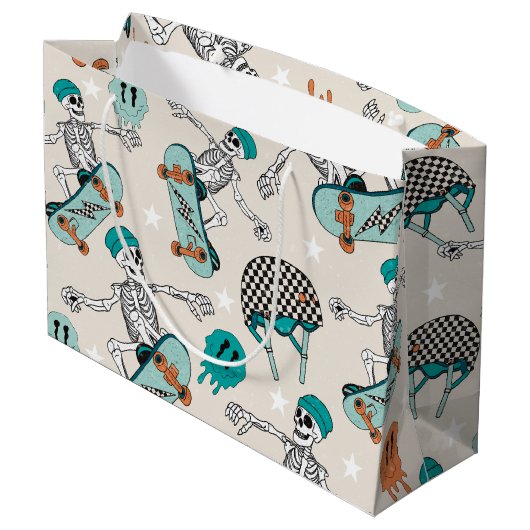 Cool Dude Skateboarden geschenktassen Groot Cadeauzakje (Achterkant Gekanteld)