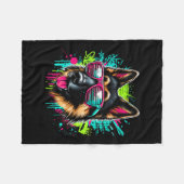 Cool Duitse Herder hond Graffiti Art Style Christ Fleece Deken (Voorkant (Horizontaal))