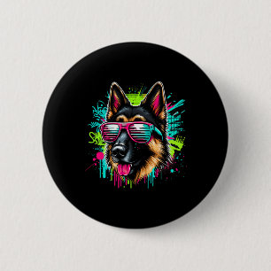 Cool Duitse Herder hond Graffiti Art Style Christ Ronde Button 5,7 Cm