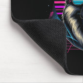 Cool Duitse Herder hond Retrofuturisme Art Style C Muismat (Hoek)