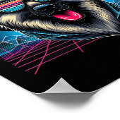 Cool Duitse Herder hond Retrofuturisme Art Style C Poster (Hoek)