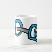 Cool Dumbbell Fitness Blauw en Grijs Gym Graphic Koffiemok (Center)