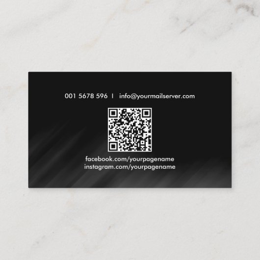 Cool Dumbbell Logo Personal Trainer Visitekaartje (Achterkant)