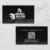 Cool Dumbbell Logo Personal Trainer Visitekaartje (Voorkant / Achterkant)