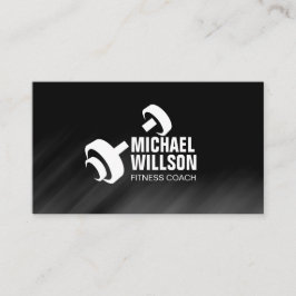 Cool Dumbbell Logo Personal Trainer Visitekaartje