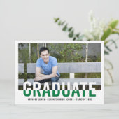 Cool Duotone EDITABLE COLOR Afstuderen Invision Kaart (Staand voorkant)