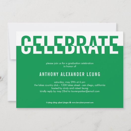 Cool Duotone EDITABLE COLOR Afstuderen Invision Kaart (Achterkant)