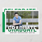 Cool Duotone EDITABLE COLOR Afstuderen Invision Kaart (Voorkant / Achterkant)