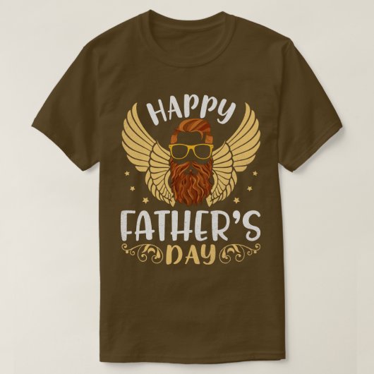 Cool Eagle Bearded Man Happy Father Day Papa B T-shirt (Design voorkant)
