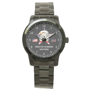 Cool Eagle, de Amerikaanse vlag Patriottisch Horloge