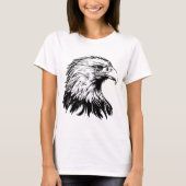 Cool Eagle Drawing T-Shirt – Artistic & Fierce Gra (Voorkant)
