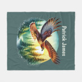 Cool Eagle lovers add name Fleece Deken (Voorkant (Horizontaal))