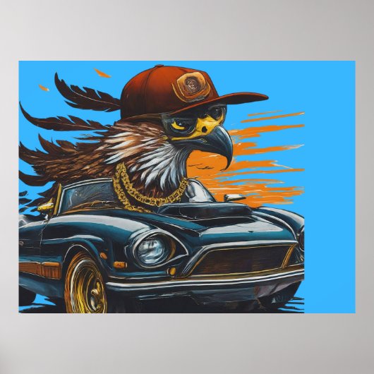 Cool Eagle Rider Poster (Voorkant)