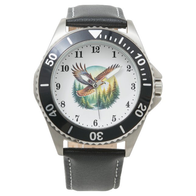 Cool eagle vogelliefhebbers mannen Watch Horloge (Voorkant)