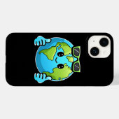 Cool Earth Cartoon iPhone 14 Hoesje 2025 (Achterkant (horizontaal))