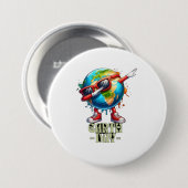 🌎 Cool Earth Day 2025 😎 Ronde Button 7,6 Cm (Voorkant /achterkant)