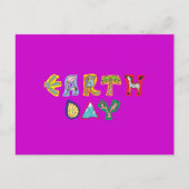 Cool Earth Day Custom Invitation Paars Violet Uitnodiging Briefkaart (Voorkant)