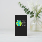 Cool Earth Day Funny Planet Humor Environmental Visitekaartje (Staand voorkant)