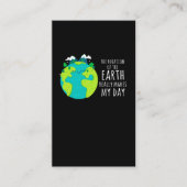 Cool Earth Day Funny Planet Humor Environmental Visitekaartje (Voorkant)