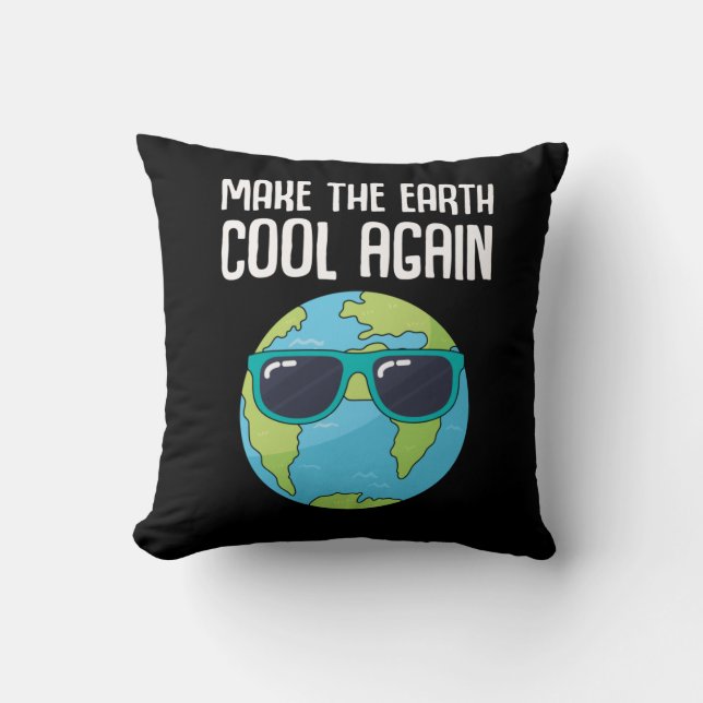 Cool Earth Day Planet Save Environment Kussen (Voorkant)