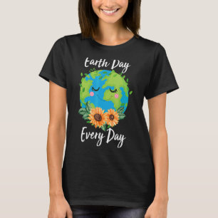Cool Earth Day Zonnebloem Quote Earth Day voor elk T-shirt