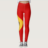 Cool East Timor Vlag Mode Leggings (Voorkant)
