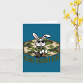 Cool easter bunny egg hunter camo military funny kaart (Gele Bloem)
