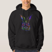 Cool Easter Bunny Happy Easter Rabbit Easter Frien Hoodie (Voorkant)