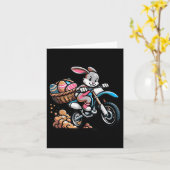 Cool Easter Bunny Motorcycle Happy Easter Day, Di Kaart (Gele Bloem)