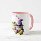 Cool Easter Crew Bunny Chick Gnome Zonnebril Roze Mok (Voorkant rechts)