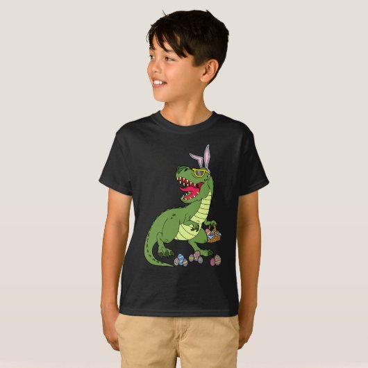 Cool Easter Dinosaur Shirt Gift for Boys (Voorkant volledig)