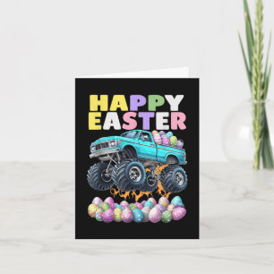 Cool Easter Shirten Boys Monster Truck Happy T-shi Kaart