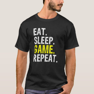 Cool Eat Sleep Game Herhaal games en gamerthema D T-shirt