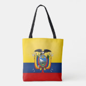 Cool Ecuador Flag Mode Tote Bag (Achterkant)