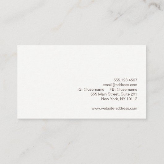 Cool Edgy Abstract Visitekaartje (Achterkant)