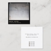 Cool Edgy Rustic Ketting Display Square Square Vierkante Visitekaartje (Voorkant / Achterkant)